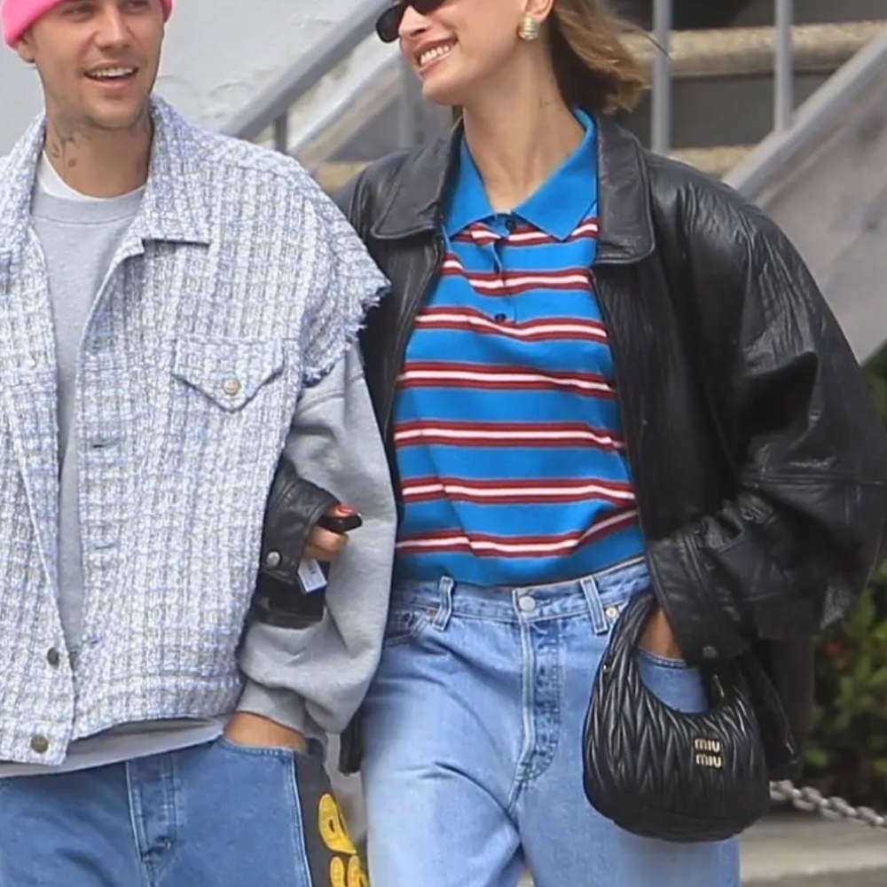 OVERSIZED BOMBER JACKET 80s MAGLIA like HAILEY BEIBER'S Leather Black VINTAGE - Picture 3 of 16